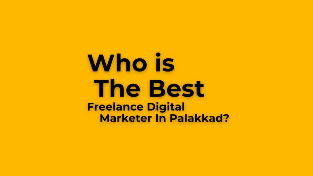 The Best Freelance Digital Marketer In Palakkad..